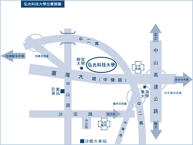 Location map of Hongguang University of Science and Technology